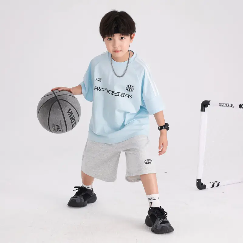Boys Summer T-Shirt Light Blue 2026 Kids - Image 5
