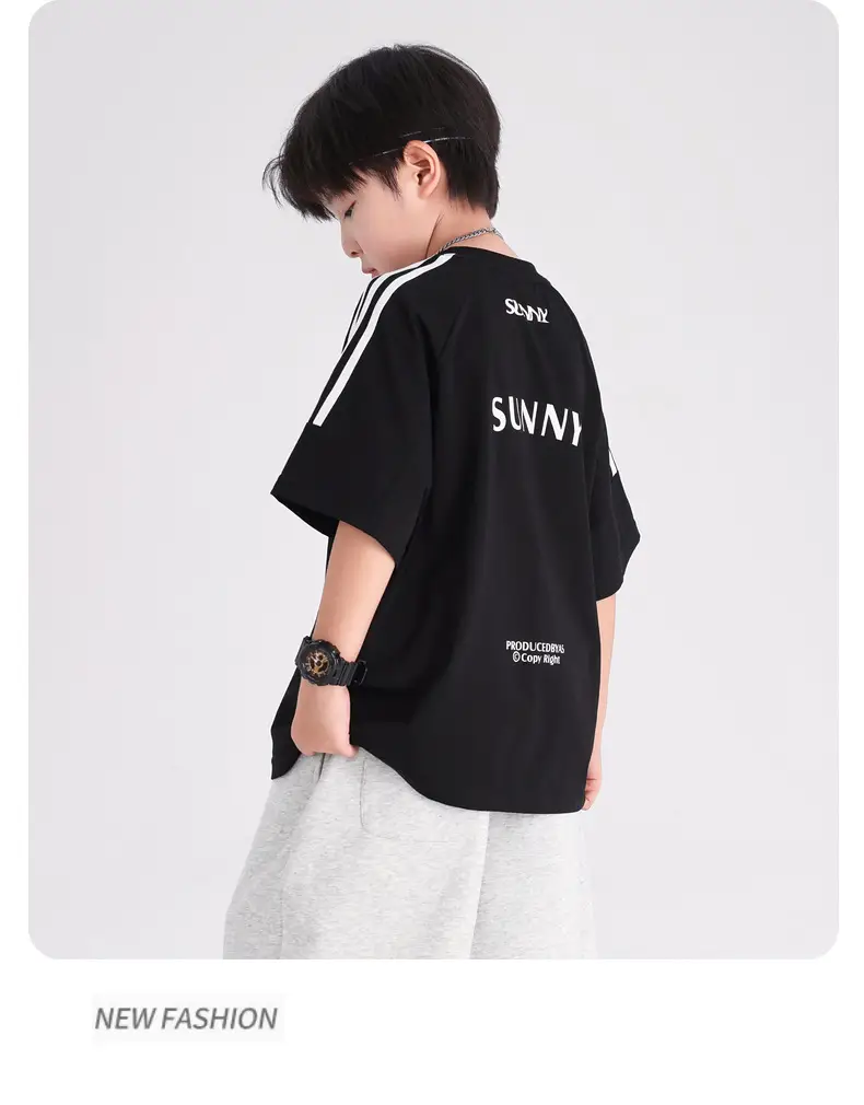 Boys Summer T-Shirt Light Blue 2026 Kids — feature 14