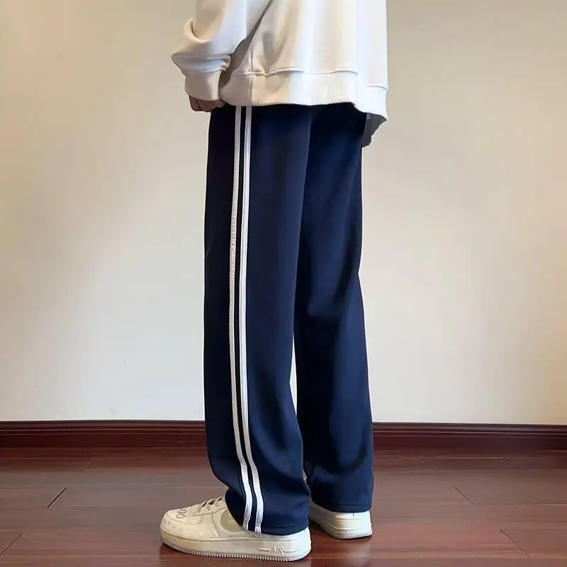 Navy Blue Track Pants for Men Women Summer School Pants