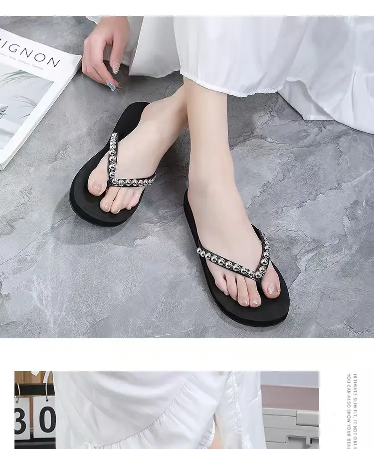 Fashion New Trendy Non-Slip Wedge Flip-Flops for Women 2025 Summer Outdoor Thick-Soled Sandals — feature 10