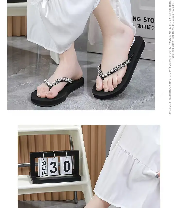 Fashion New Trendy Non-Slip Wedge Flip-Flops for Women 2025 Summer Outdoor Thick-Soled Sandals — feature 11