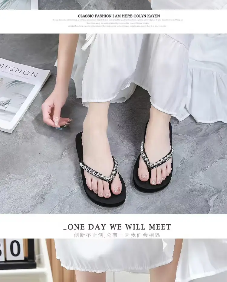 Fashion New Trendy Non-Slip Wedge Flip-Flops for Women 2025 Summer Outdoor Thick-Soled Sandals — feature 8