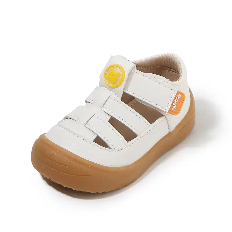 Women's White Velvet Toddler Sandals 1-3Yrs