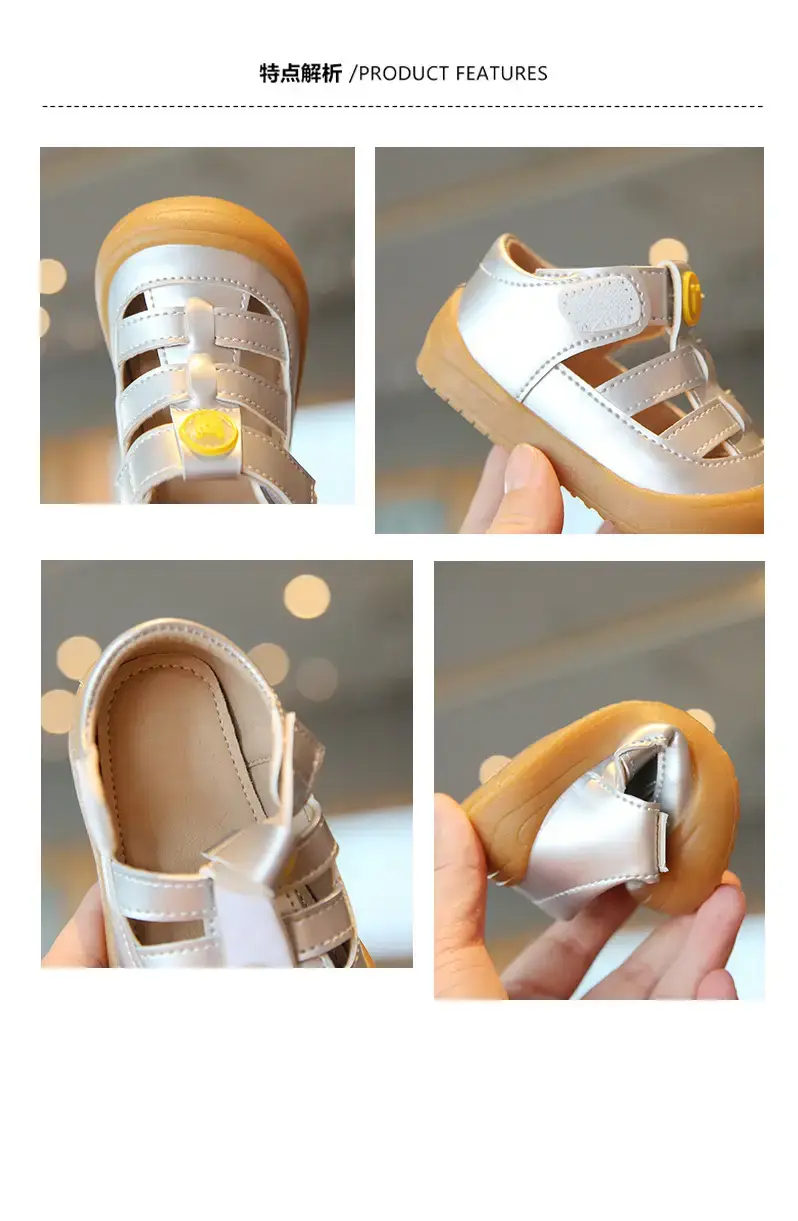 Women's White Velvet Toddler Sandals 1-3Yrs — feature 4