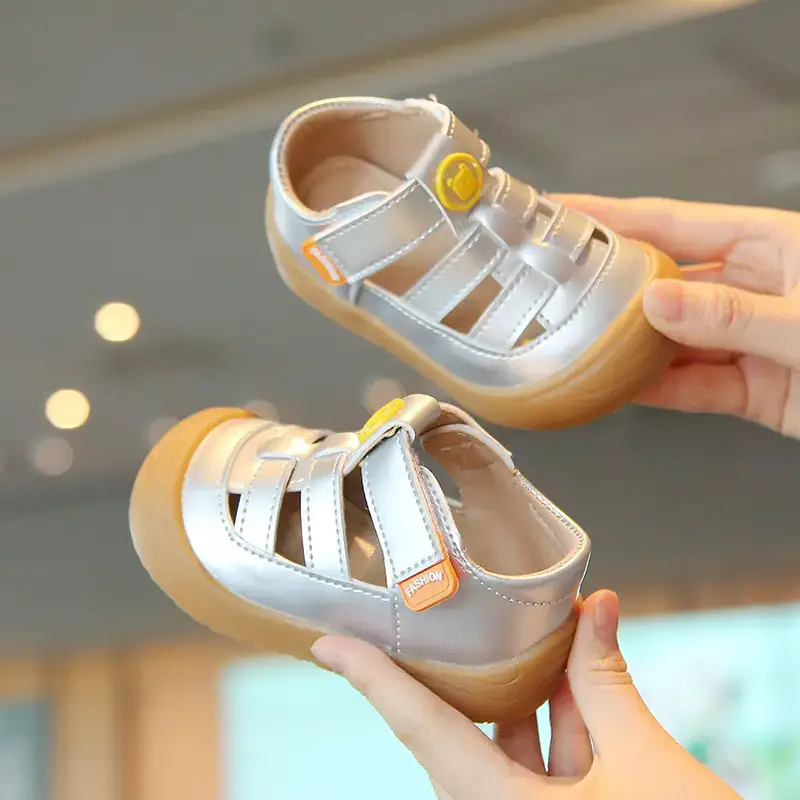 Women's White Velvet Toddler Sandals 1-3Yrs