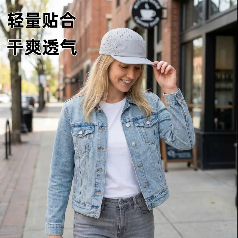 Men's White Perforated Sun Hat - Image 27