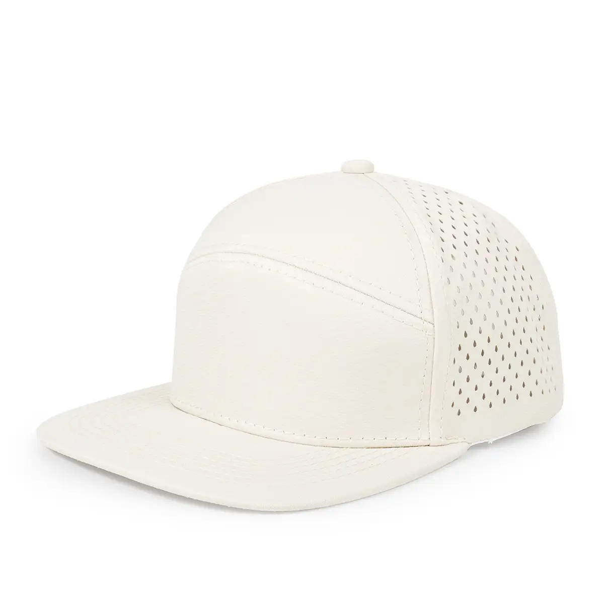 Men's White Perforated Sun Hat - Image 10