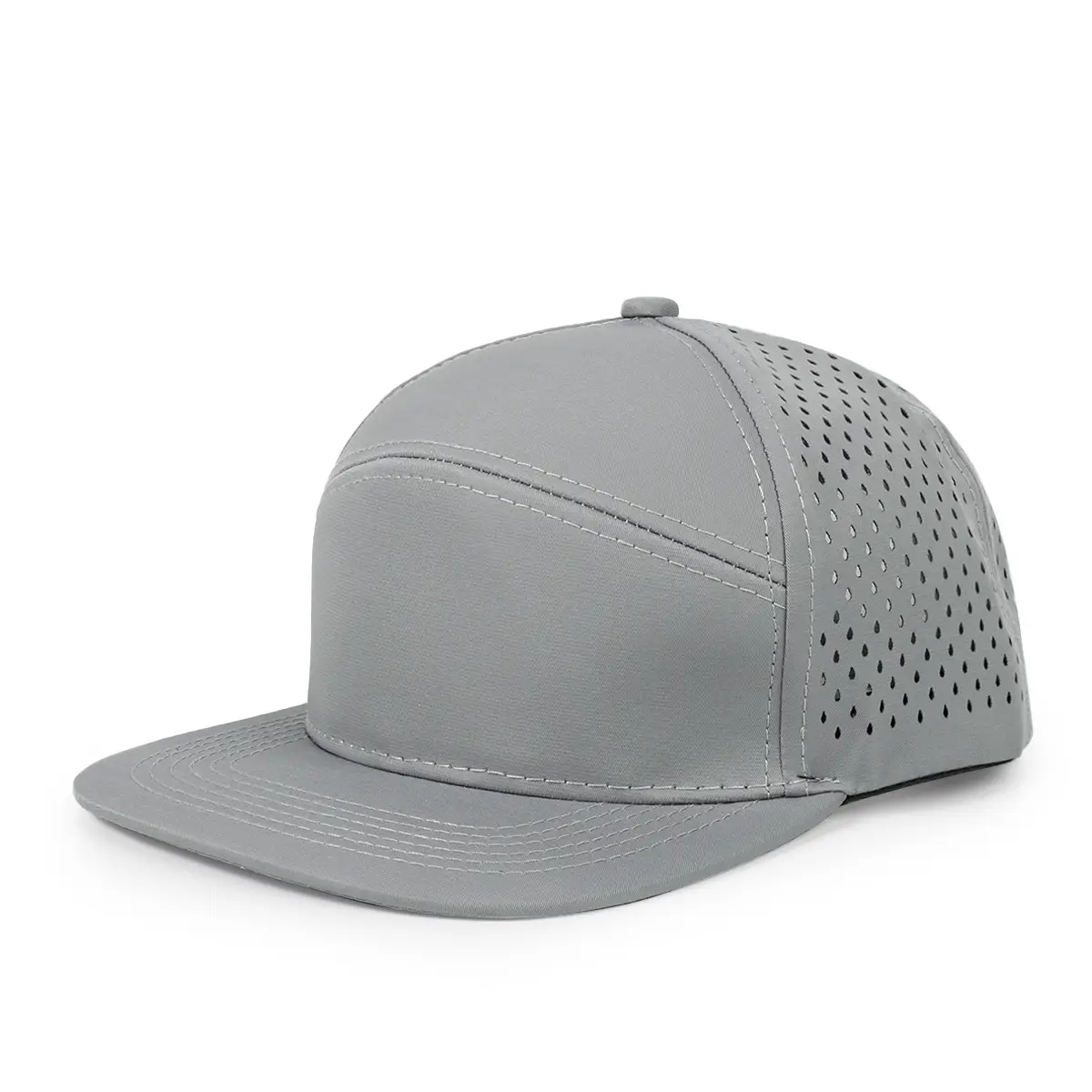 Men's White Perforated Sun Hat - Image 11