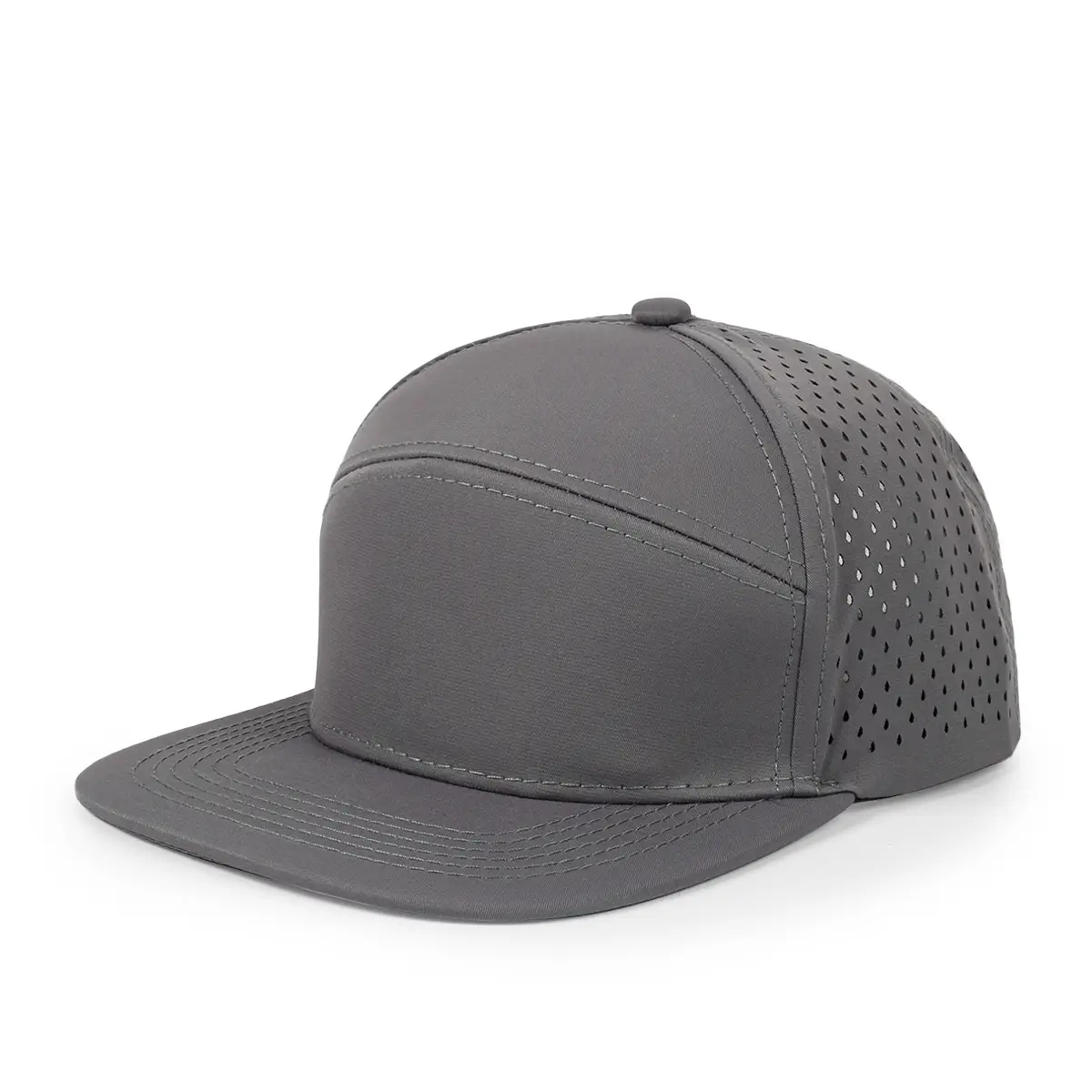Men's White Perforated Sun Hat - Image 12