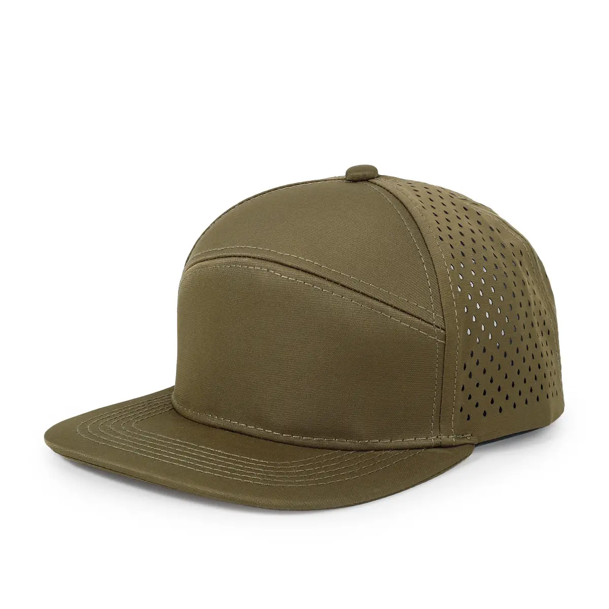 Men's White Perforated Sun Hat - Image 13