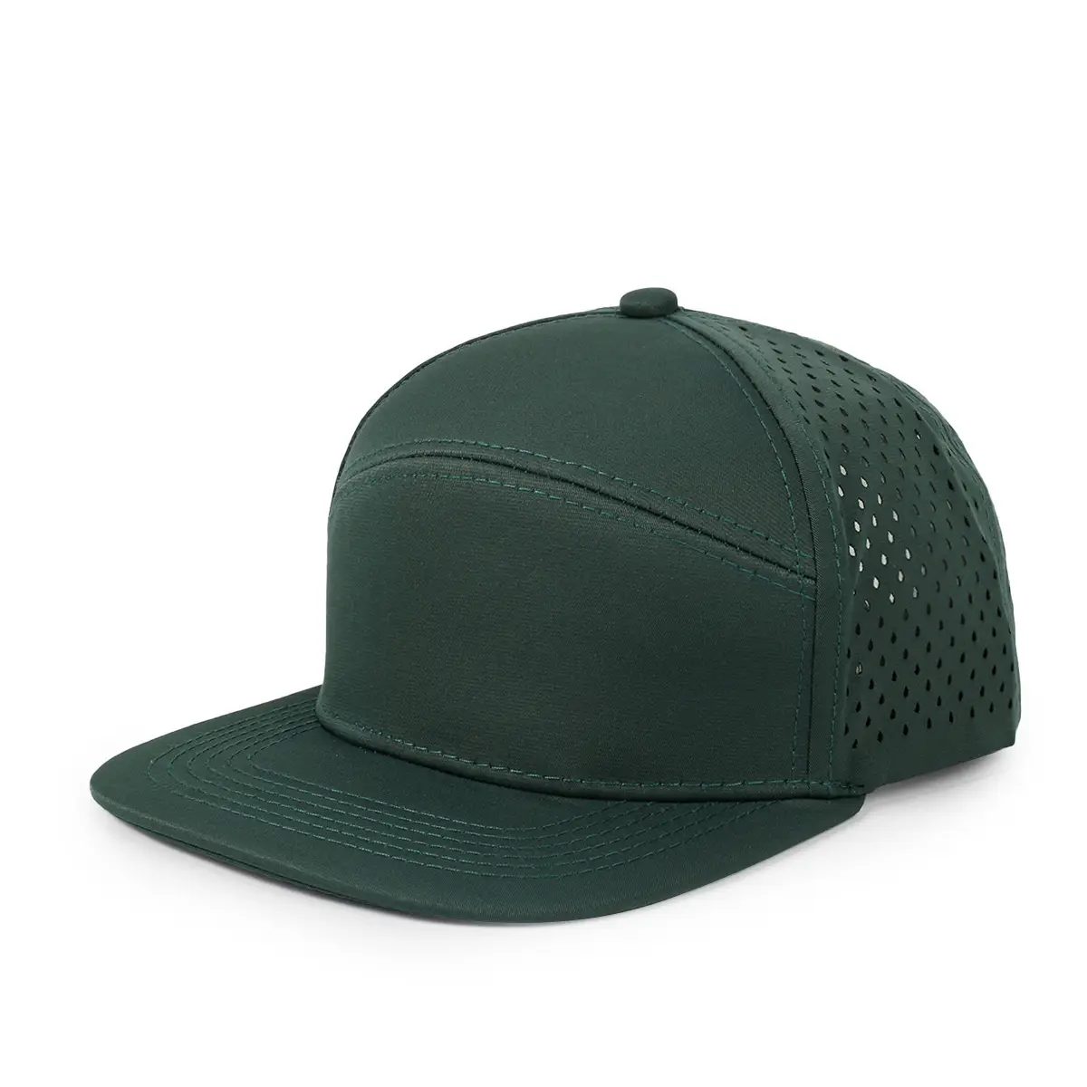 Men's White Perforated Sun Hat - Image 14