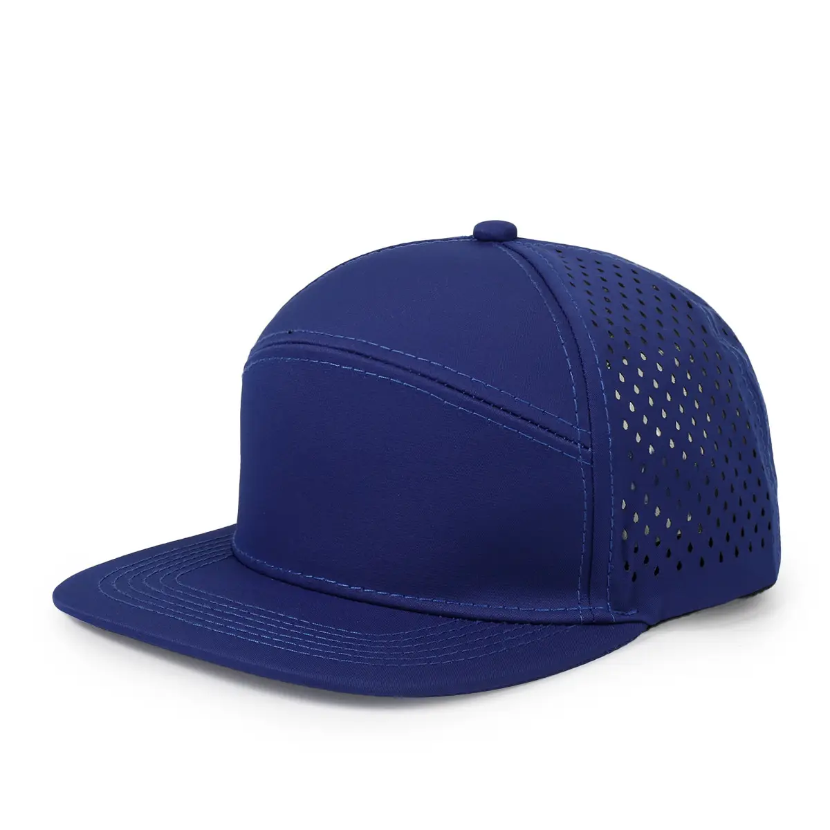 Men's White Perforated Sun Hat - Image 15