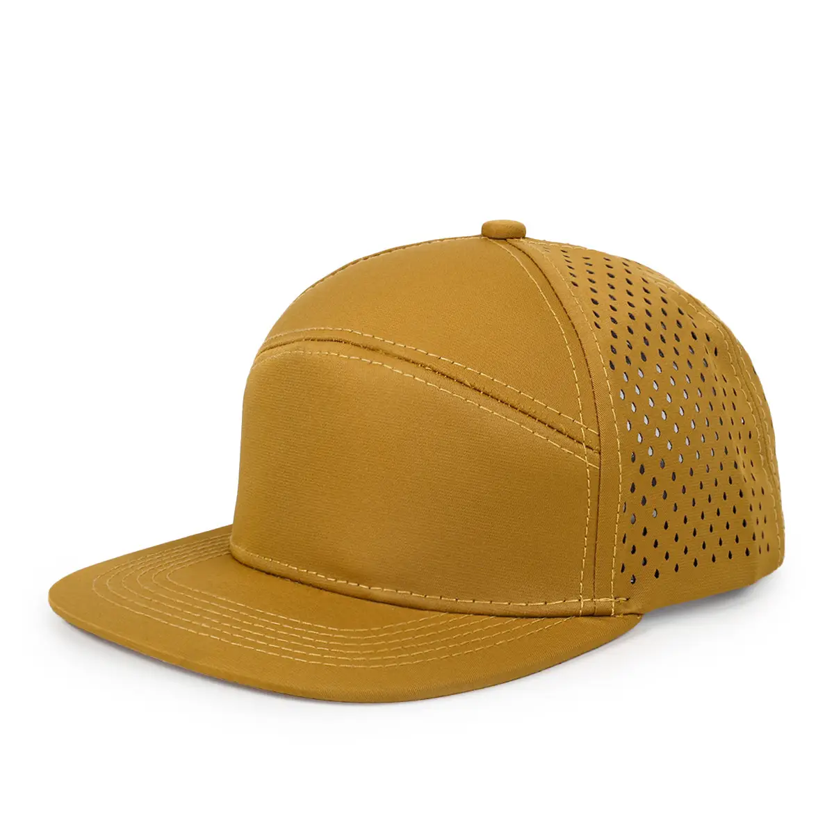 Men's White Perforated Sun Hat - Image 16