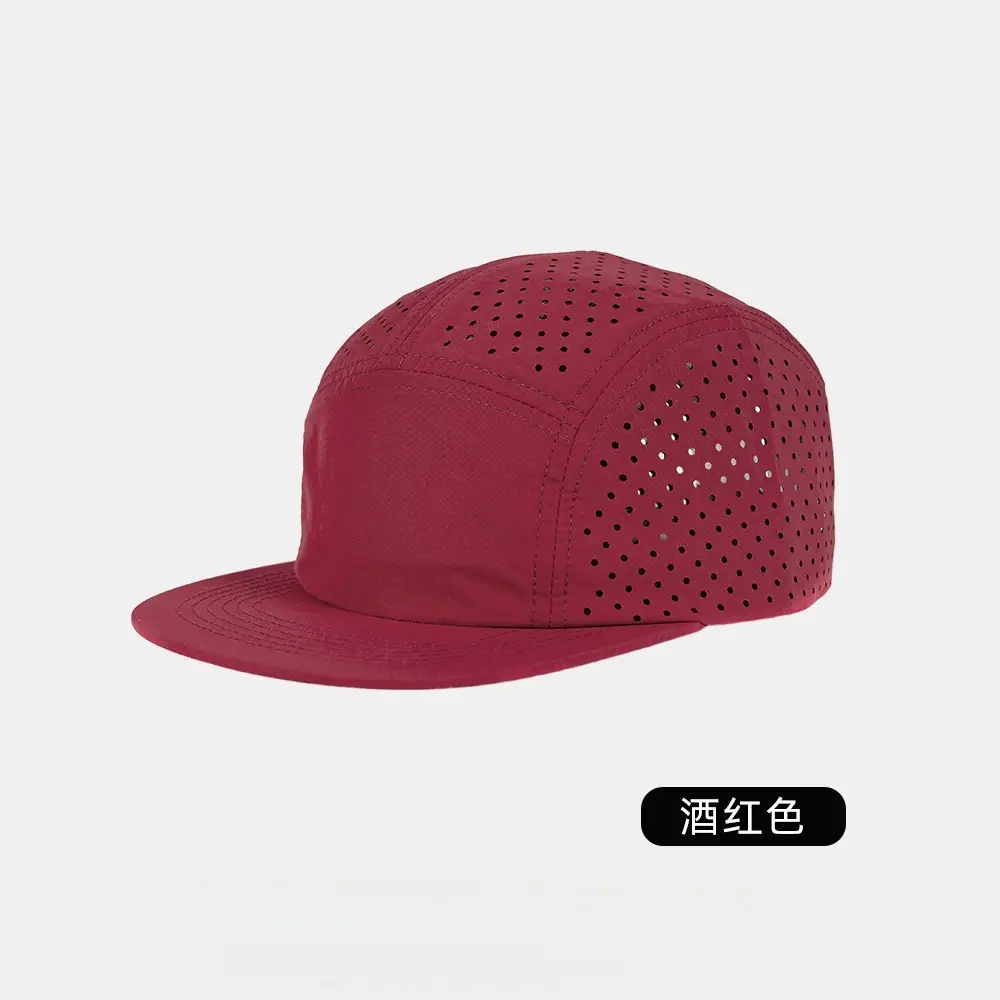 Men's White Perforated Sun Hat - Image 6