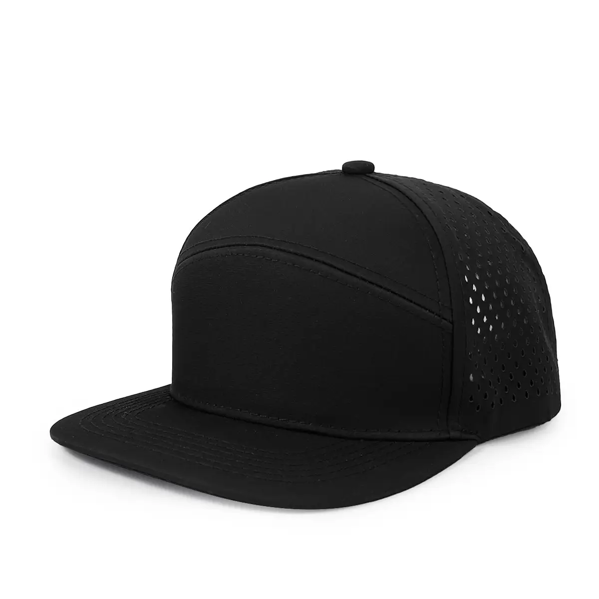 Men's White Perforated Sun Hat - Image 9