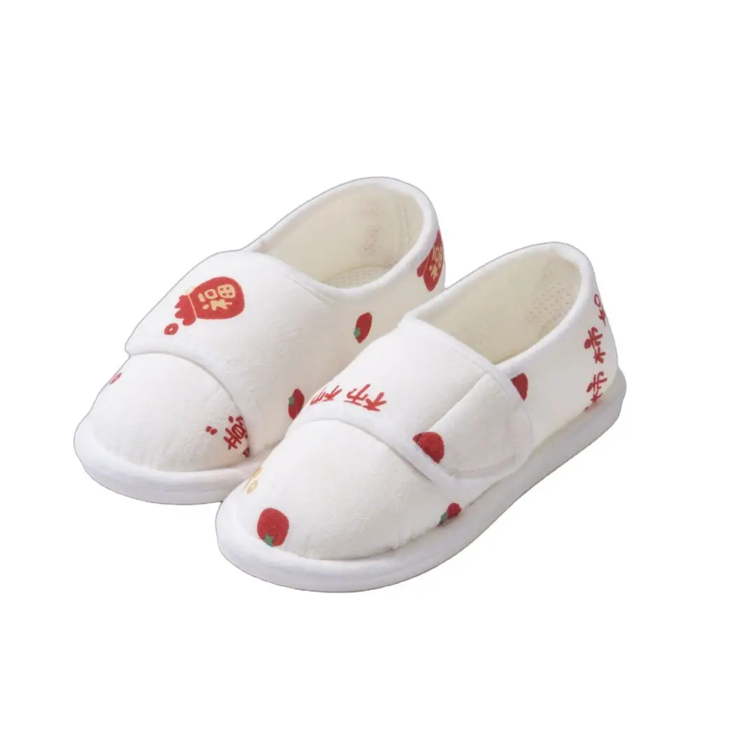 Summer Thin Postpartum Shoes for Women, Indoor Home Thick-Soled Non-Slip Soles, Comfortable and Breathable Cotton Slippers for Pregnant Women - Image 8