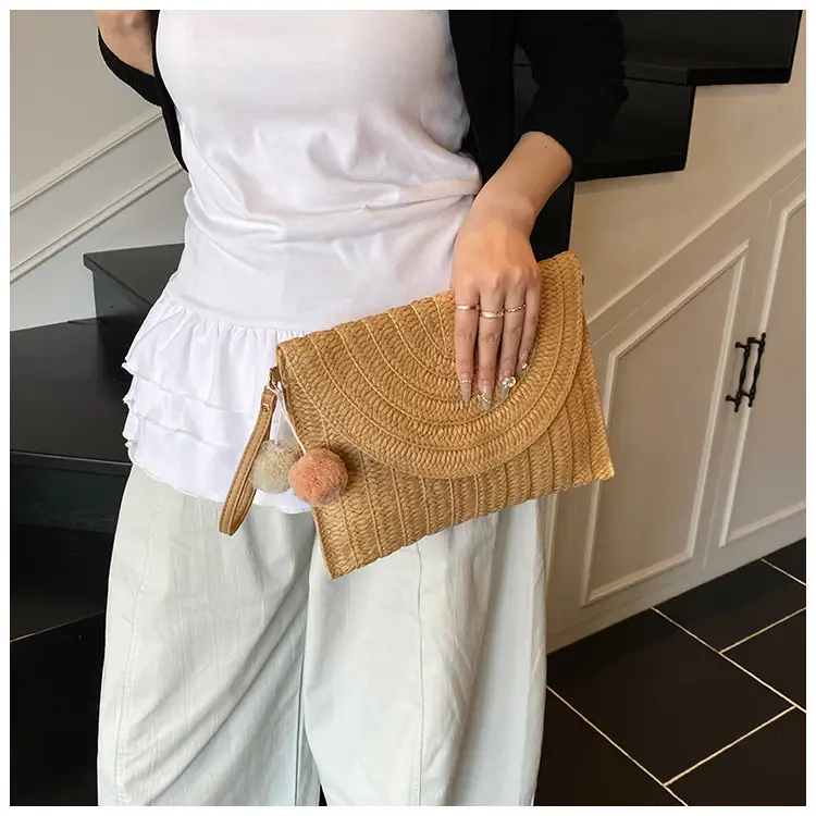2025 New Summer Straw Woven Bag Brown Crossbody Women — feature 13