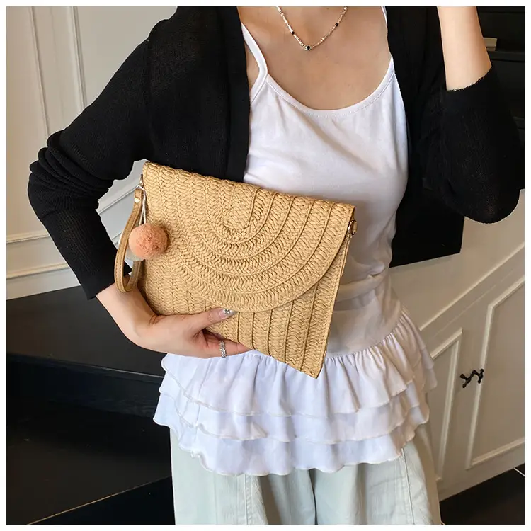 2025 New Summer Straw Woven Bag Brown Crossbody Women — feature 14