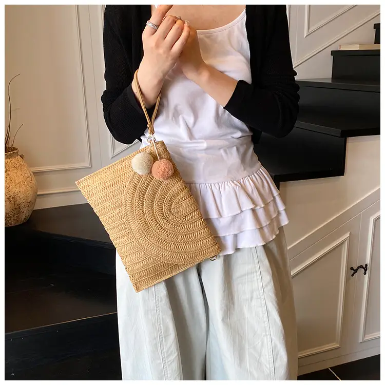 2025 New Summer Straw Woven Bag Brown Crossbody Women — feature 15
