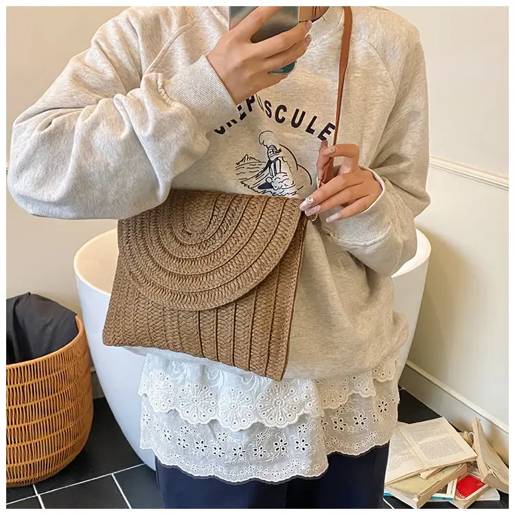 2025 New Summer Straw Woven Bag Brown Crossbody Women — feature 20