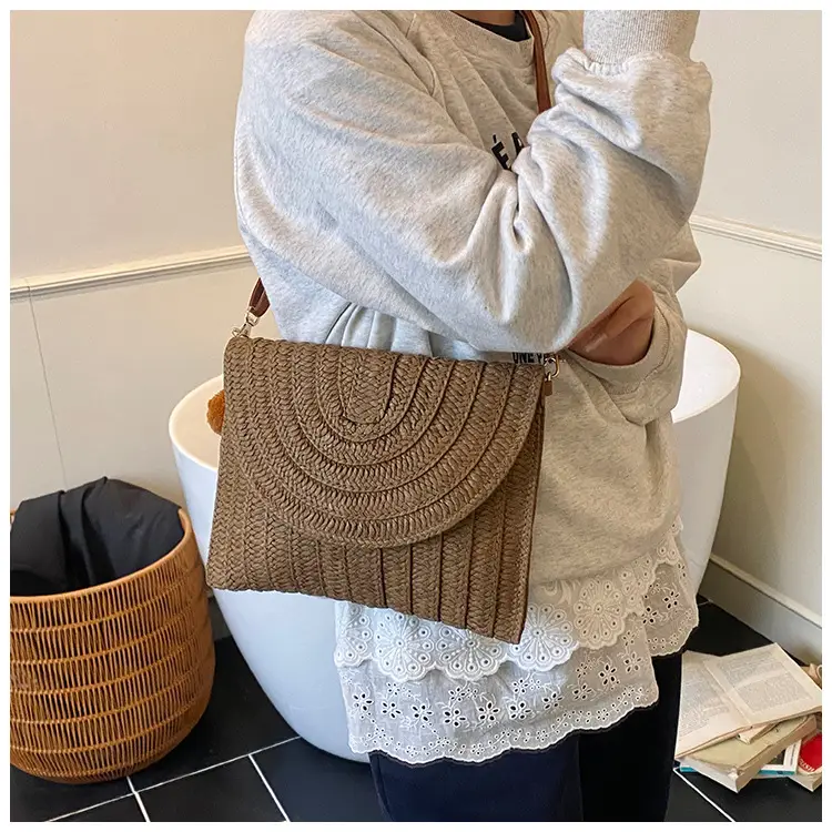 2025 New Summer Straw Woven Bag Brown Crossbody Women — feature 21