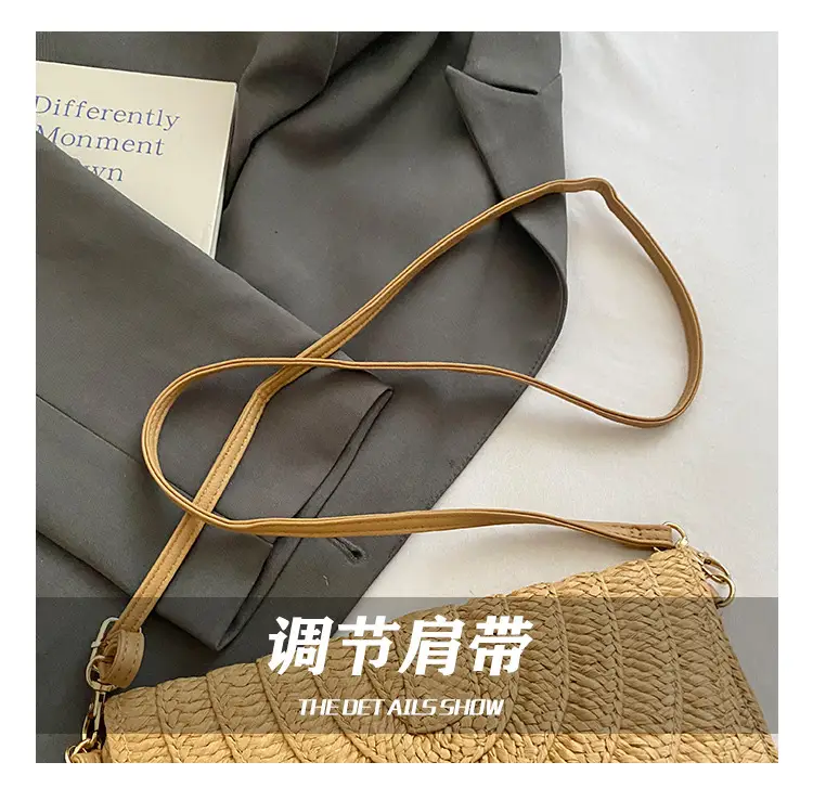 2025 New Summer Straw Woven Bag Brown Crossbody Women — feature 7