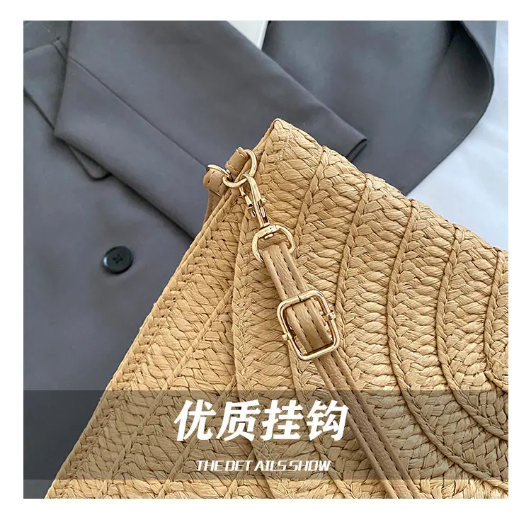 2025 New Summer Straw Woven Bag Brown Crossbody Women — feature 8