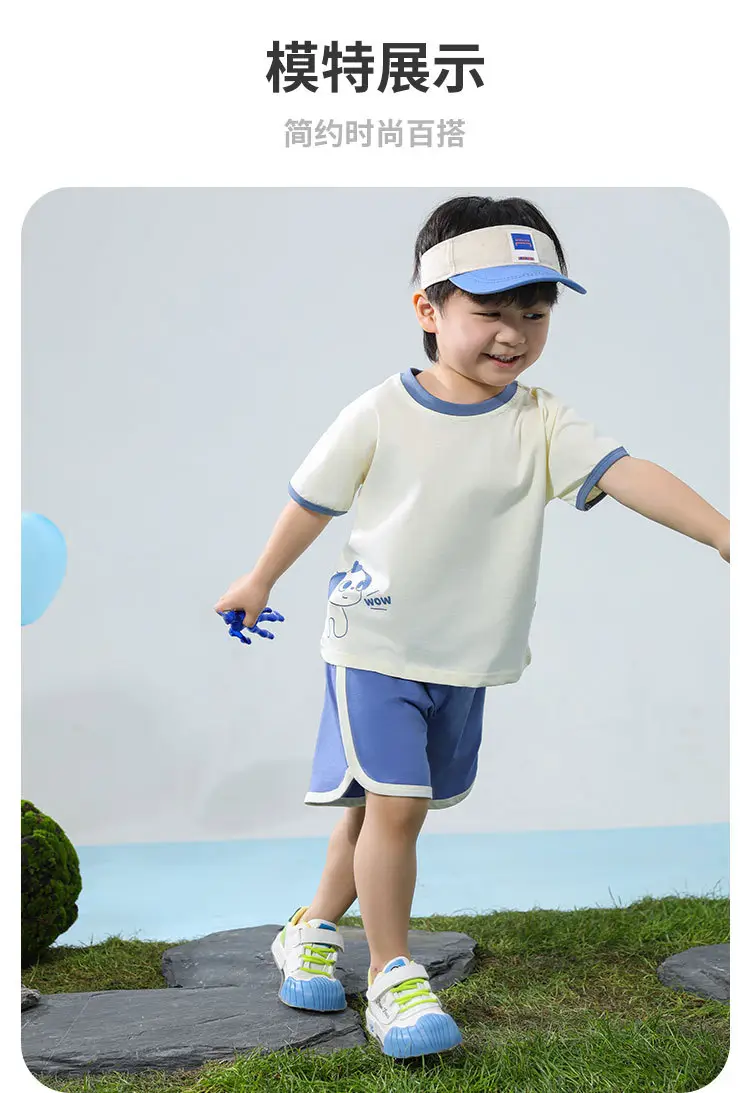2025 New Cute Two-Piece Suit for Boys Girls Summer Cotton â feature 13