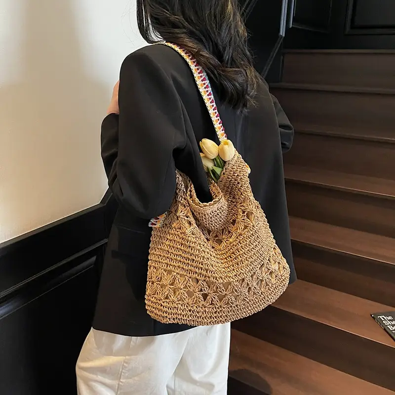 Straw Lazy Bucket Bag Women 2025 Summer - Image 6
