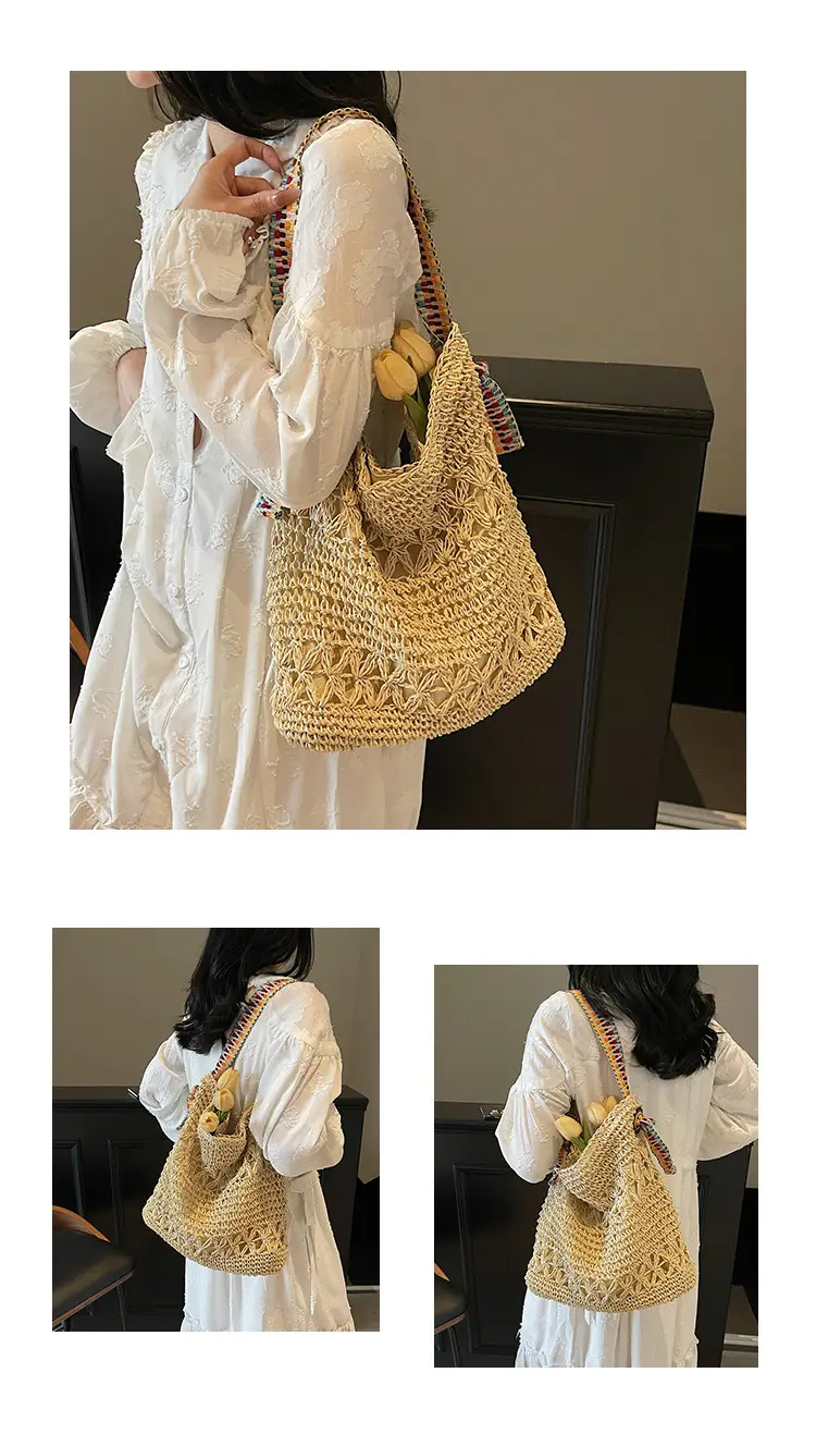 Straw Lazy Bucket Bag Women 2025 Summer — feature 11