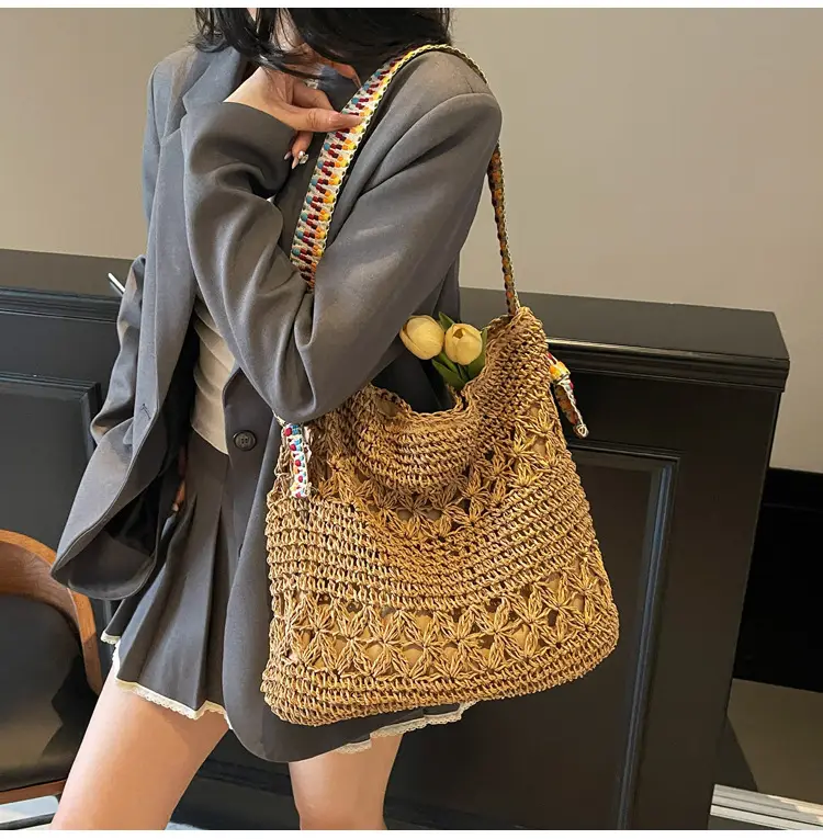 Straw Lazy Bucket Bag Women 2025 Summer — feature 15