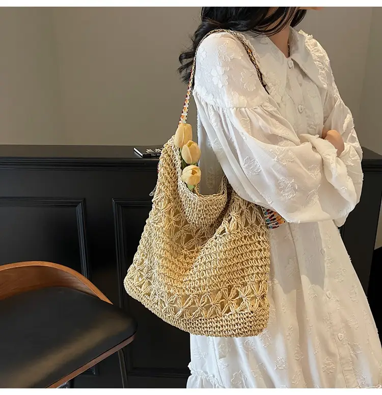 Straw Lazy Bucket Bag Women 2025 Summer — feature 22