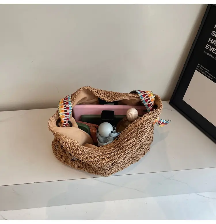 Straw Lazy Bucket Bag Women 2025 Summer — feature 23
