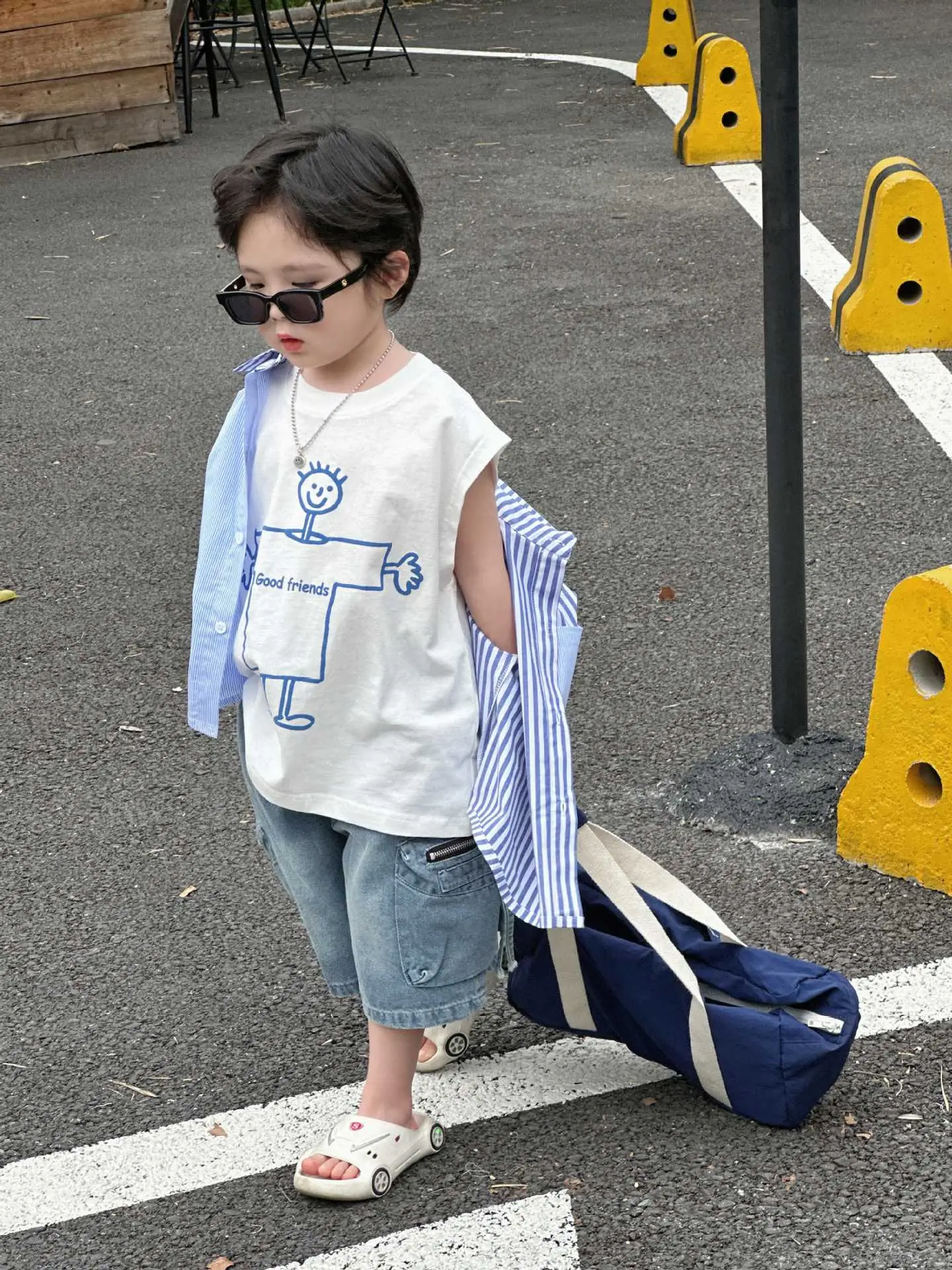 Kids Korean Style Cartoon T-Shirt Set Summer Casual - Image 4