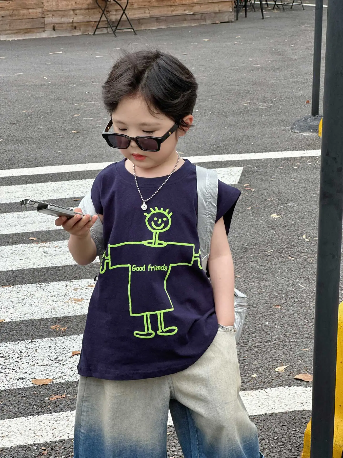 Kids Korean Style Cartoon T-Shirt Set Summer Casual - Image 5