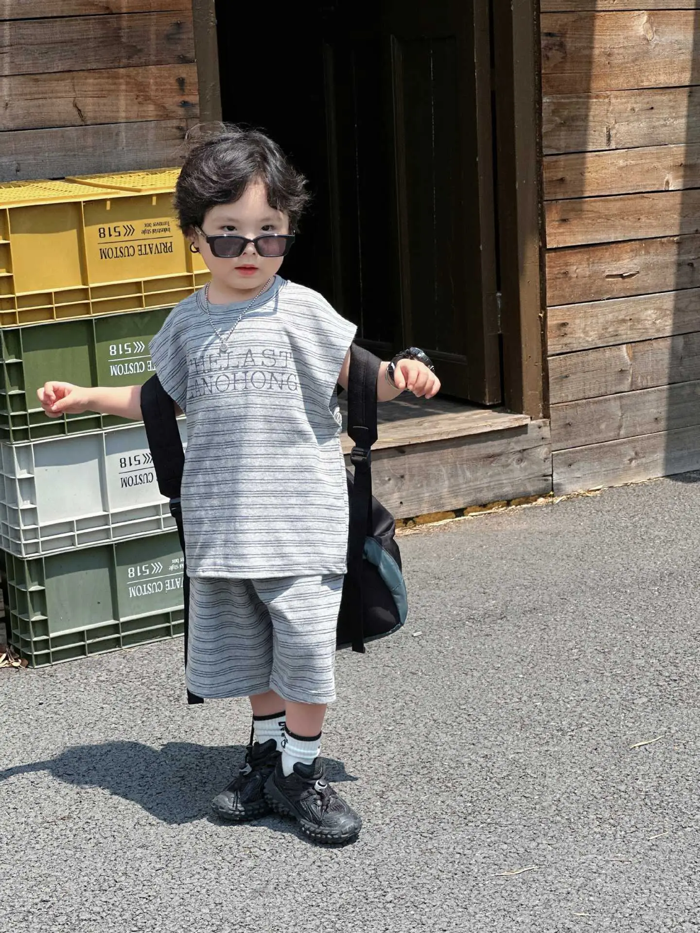 Kids Korean Style Cartoon T-Shirt Set Summer Casual — feature 2
