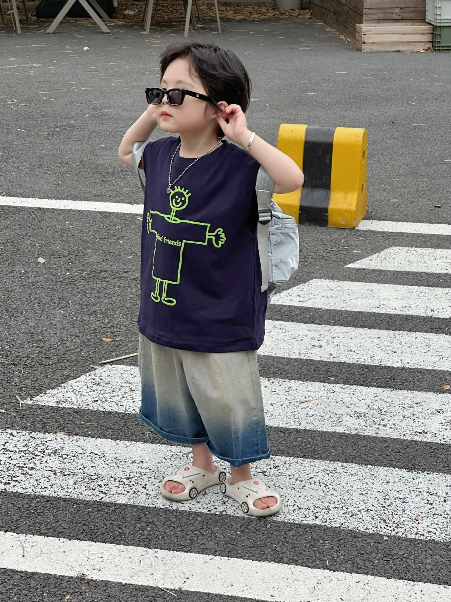 Kids Korean Style Cartoon T-Shirt Set Summer Casual — feature 4