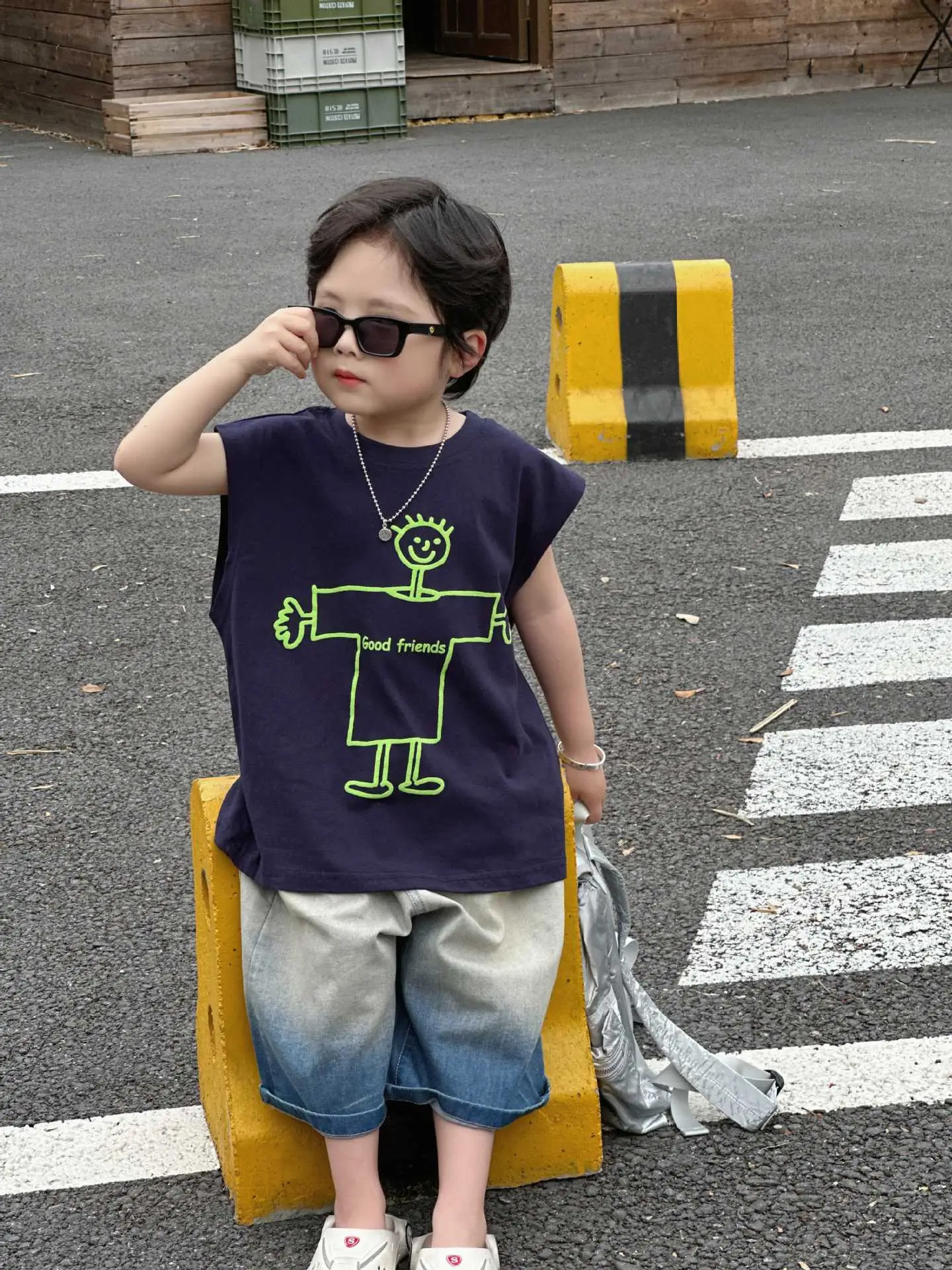 Kids Korean Style Cartoon T-Shirt Set Summer Casual — feature 5