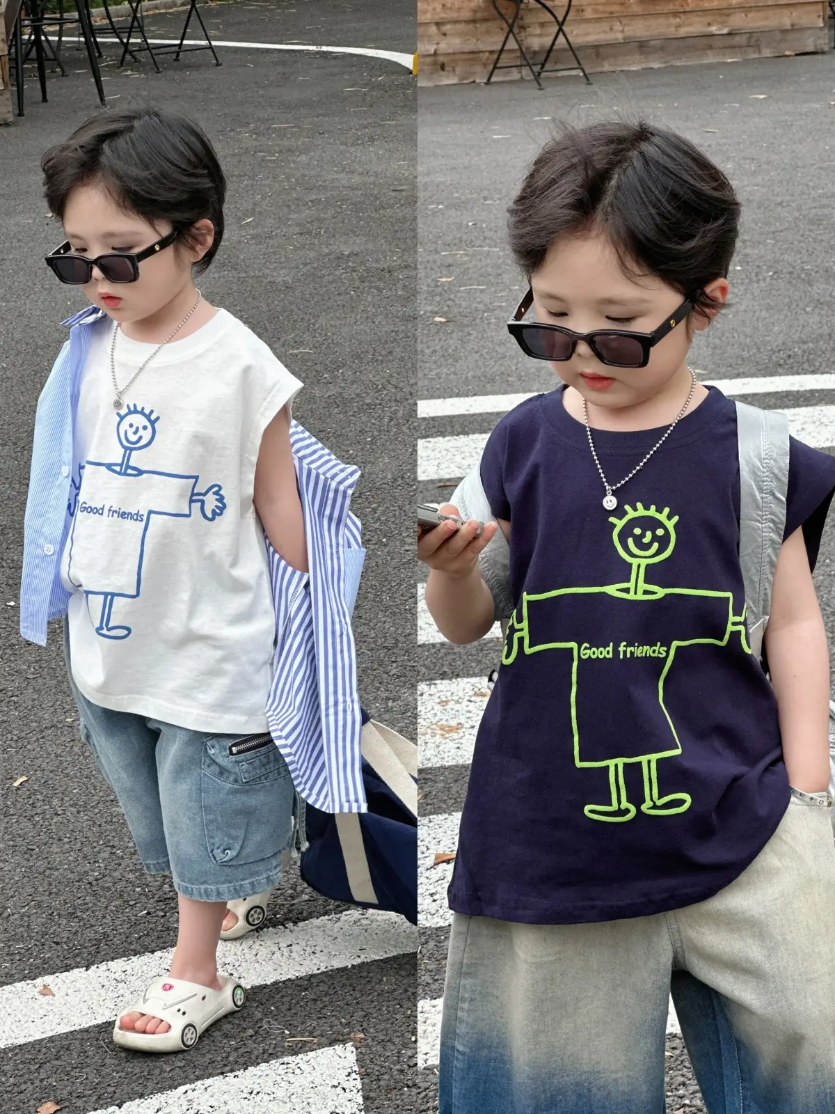 Kids Korean Style Cartoon T-Shirt Set Summer Casual — feature 9
