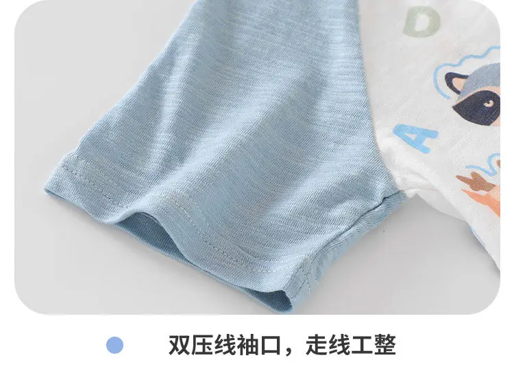 Baby Cotton Cartoon T-Shirt Grey Summer Casual — feature 17