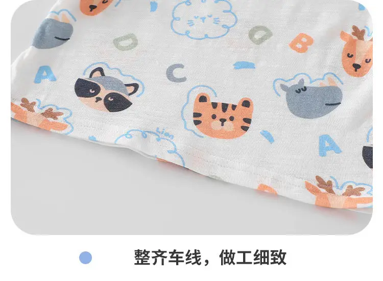 Baby Cotton Cartoon T-Shirt Grey Summer Casual — feature 18