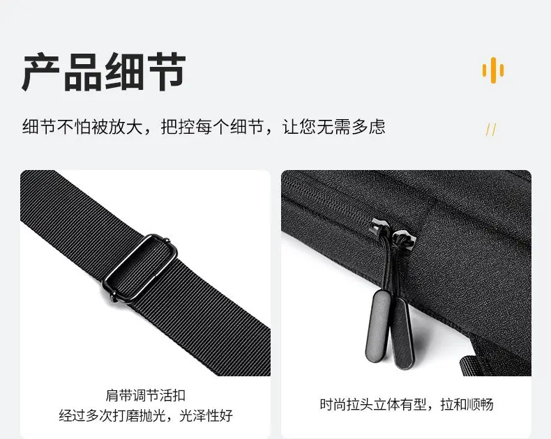 Men's Black Waterproof Cross-Border Logo Chest Bag — feature 22