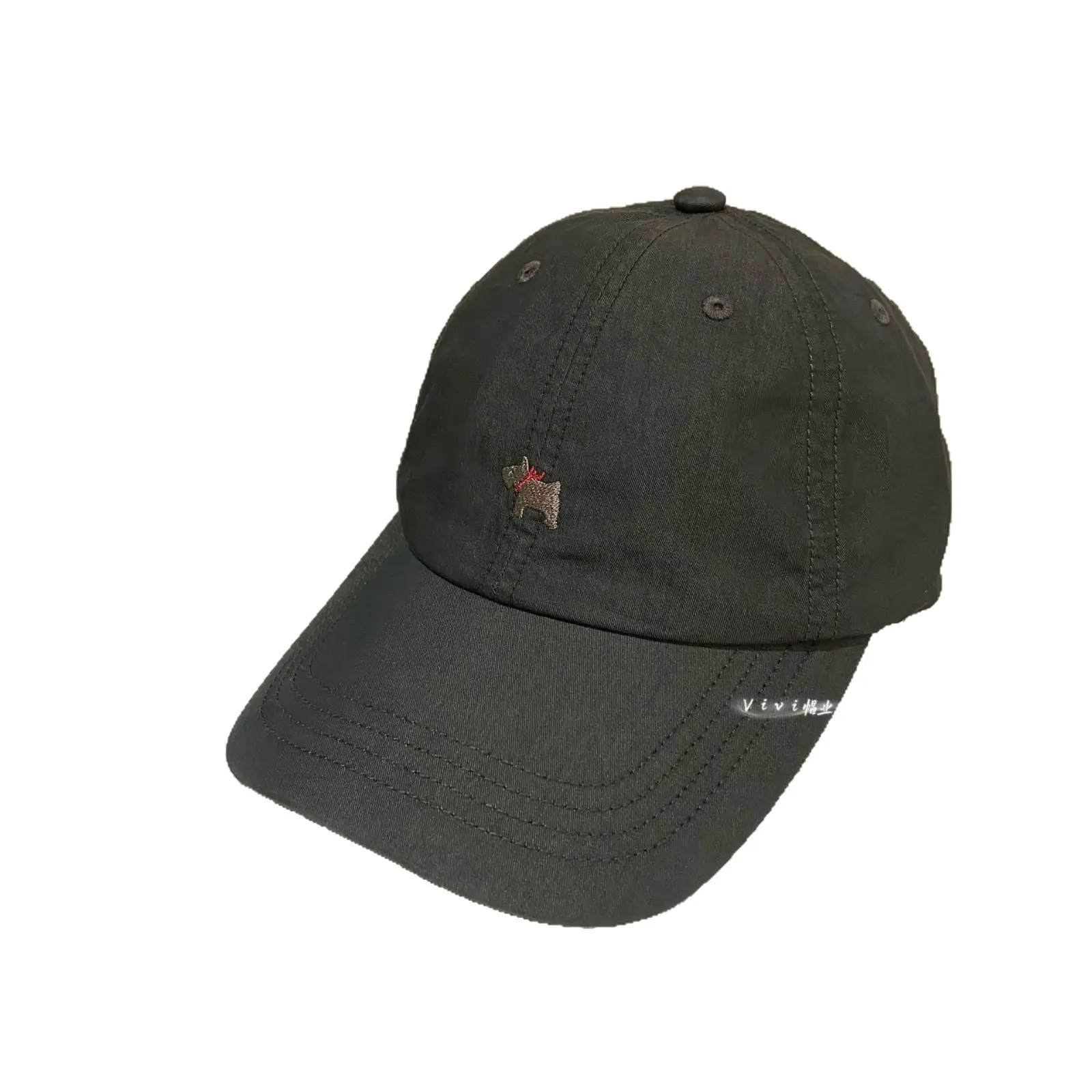 Purple Embroidered Baseball Cap for Women Spring Summer