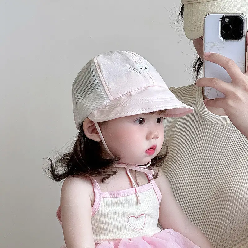 Baby Cap Sunshade Mesh Cap Big Brim for Boys Girls - Image 4