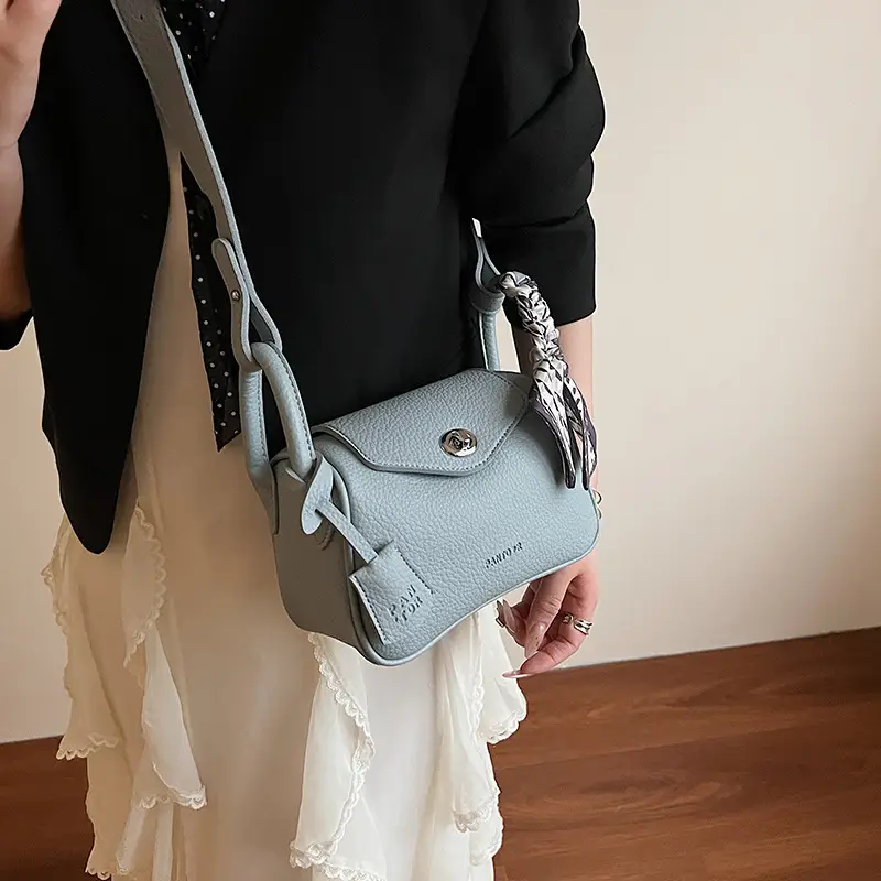 Women's Yellow Textured Shoulder Crossbody Bag - Image 8