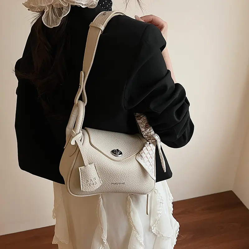 Women's Yellow Textured Shoulder Crossbody Bag - Image 9