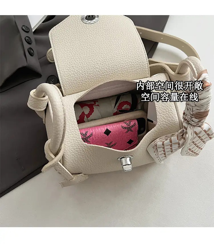 Women's Yellow Textured Shoulder Crossbody Bag — feature 9
