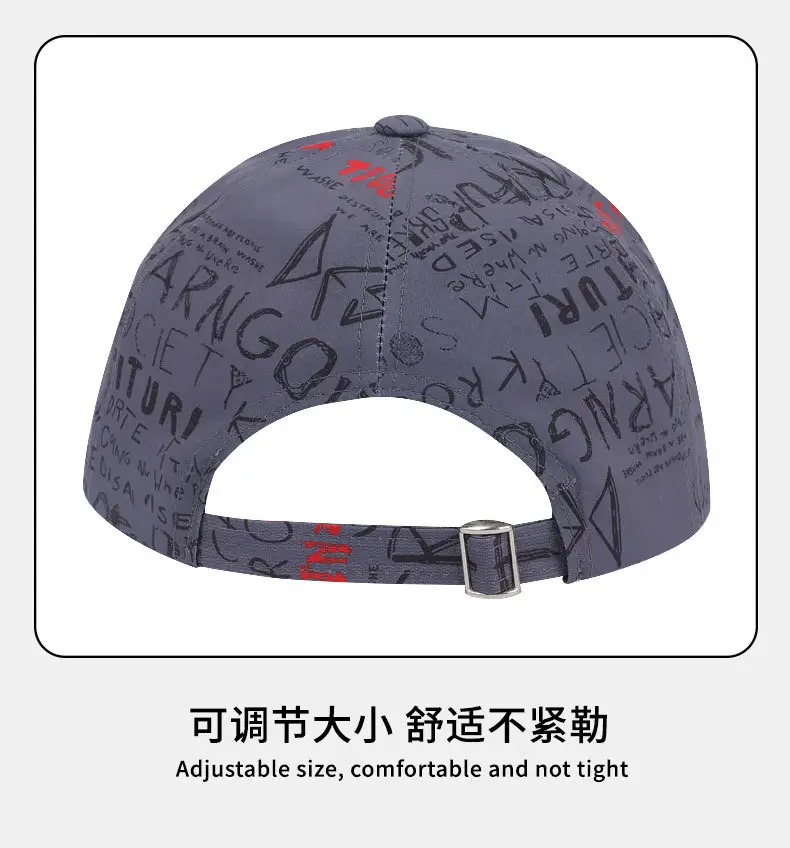 Graffiti Baseball Cap Men Women Sunshade Cross Border Print — feature 12