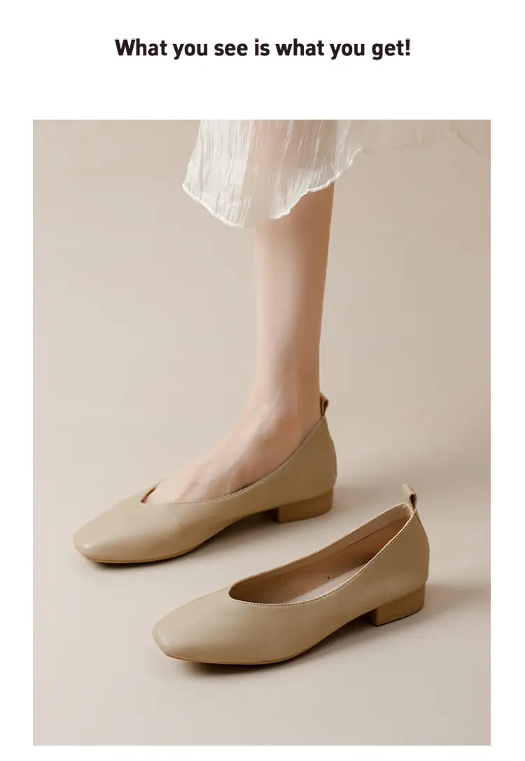 Soft Leather Mom Shoes for Women, Soft Leather Flat Shoes, Spring New Style, Versatile Soft Sole Comfortable Granny Shoes, Women's Shallow Work Shoes — feature 17