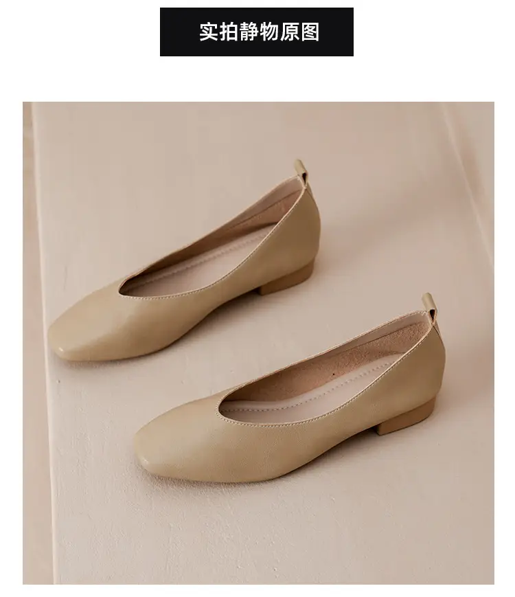 Soft Leather Mom Shoes for Women, Soft Leather Flat Shoes, Spring New Style, Versatile Soft Sole Comfortable Granny Shoes, Women's Shallow Work Shoes — feature 19